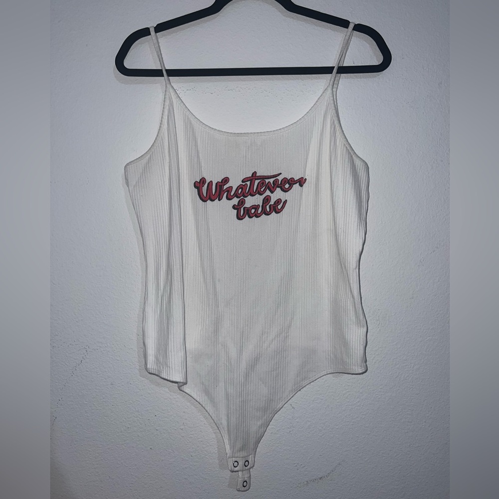 Express One Eleven “Whatever Babe” Bodysuit